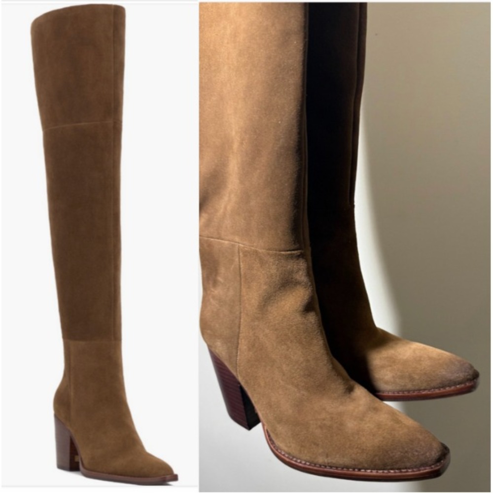 Vince Camuto Women's 9 Over The Knee Boots Brown Suede NWT No Box $259 "PAULIE"
